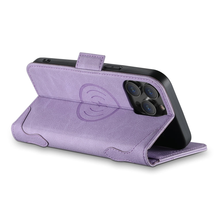 For iPhone 15 Pro SUTENI J07 Multifunctional Horizontal Flip Magsafe Leather Phone Case(Purple) - iPhone 15 Pro Cases by Suteni | Online Shopping UK | buy2fix