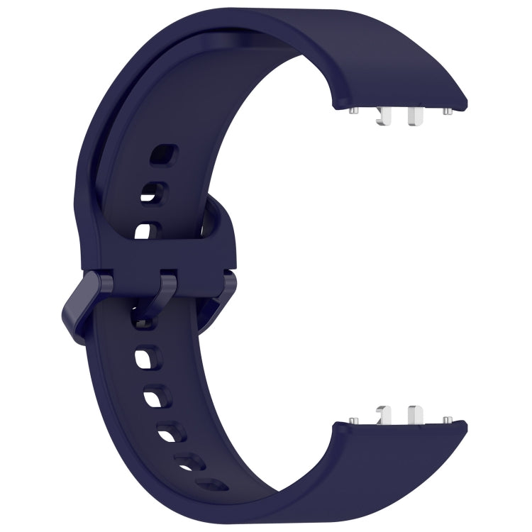 For Samsung Galaxy Fit 3 SM-R390 Solid Color Buckle Silicone Watch Band(Dark Blue) - Watch Bands by buy2fix | Online Shopping UK | buy2fix