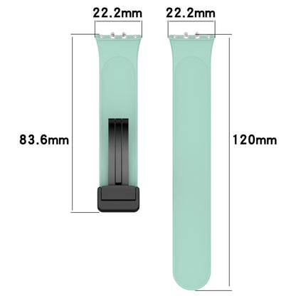 For Samsung Galaxy Fit 3 SM-R390 Magnetic Folding Buckle Silicone Watch Band(Green) - Watch Bands by buy2fix | Online Shopping UK | buy2fix