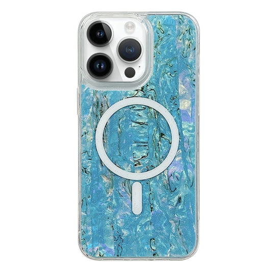 For iPhone 14 Pro Shell Texture Multicolor MagSafe TPU Phone Case(Sky Blue) - iPhone 14 Pro Cases by buy2fix | Online Shopping UK | buy2fix