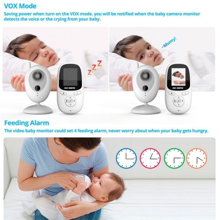 R306 Room Temperature Monitor Intercom Camera 2.0-inch Night Vision Wireless Baby Monitor(AU Plug) - Baby Monitor by buy2fix | Online Shopping UK | buy2fix