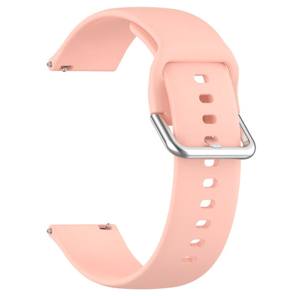 For Xiaomi Watch 2 Solid Color Metal Silver Buckle Silicone Watch Band, Size: L(Pink) - Watch Bands by buy2fix | Online Shopping UK | buy2fix