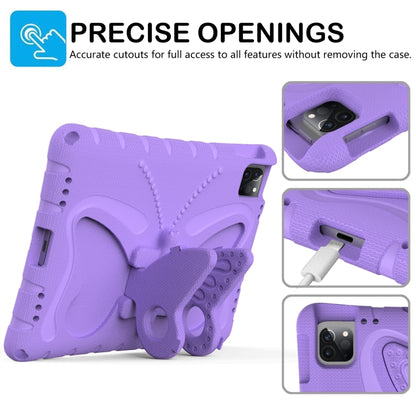 For iPad Air 11 2025 / 2024 Butterfly Bracket EVA Shockproof Tablet Case(Light Purple) - iPad Air 11 2025 / 2024 Cases by buy2fix | Online Shopping UK | buy2fix