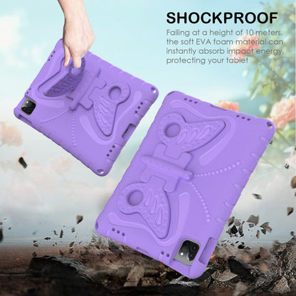 For iPad Air 11 2025 / 2024 Butterfly Bracket EVA Shockproof Tablet Case(Light Purple) - iPad Air 11 2025 / 2024 Cases by buy2fix | Online Shopping UK | buy2fix