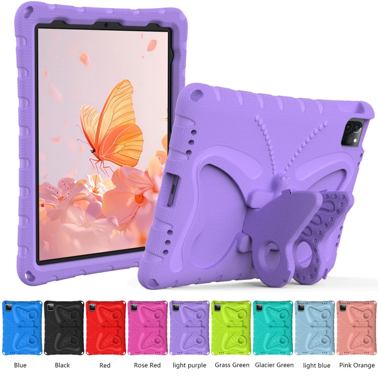 For iPad Air 11 2025 / 2024 Butterfly Bracket EVA Shockproof Tablet Case(Light Purple) - iPad Air 11 2025 / 2024 Cases by buy2fix | Online Shopping UK | buy2fix