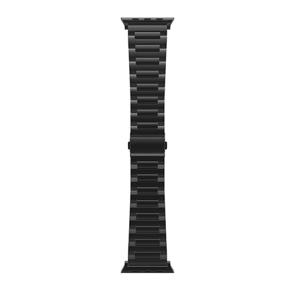 For Apple Watch Series 9 45mm I-Shaped Titanium Watch Band(Black) - Watch Bands by buy2fix | Online Shopping UK | buy2fix