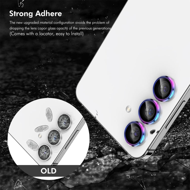 For Samsung Galaxy S24 FE 5G ENKAY Hat-Prince 9H Rear Camera Lens Aluminium Alloy Tempered Glass Film(Silver) - Galaxy Tempered Glass by ENKAY | Online Shopping UK | buy2fix