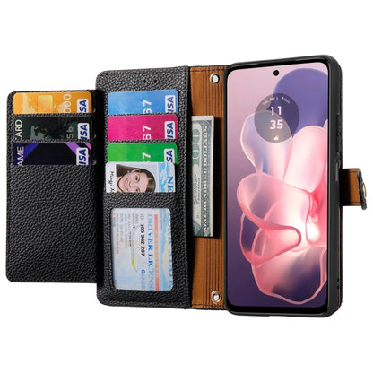 For Motorola Moto G Power 5G 2024 Love Zipper Lanyard Leather Phone Case(Black) - Motorola Cases by buy2fix | Online Shopping UK | buy2fix