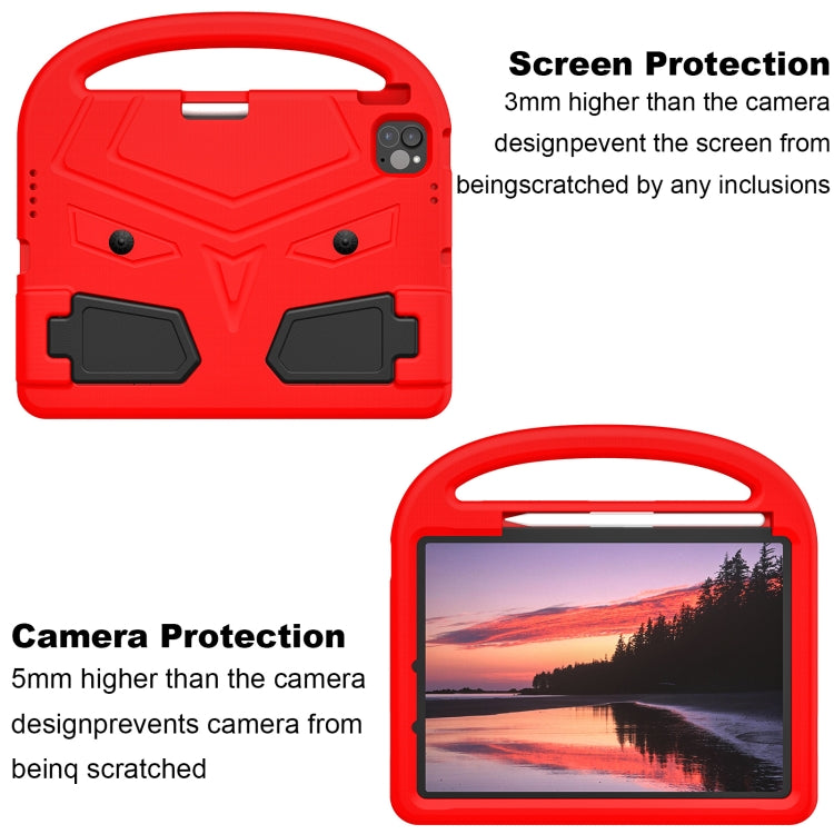 For iPad Pro 11 2024 Sparrow Style Shockproof Kickstand EVA Tablet Case(Red) - iPad Pro 11 2024 Cases by buy2fix | Online Shopping UK | buy2fix