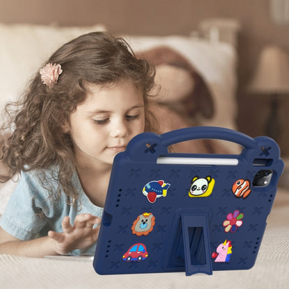 For  iPad Pro 11 2024 Handle Kickstand Children EVA Shockproof Tablet Case(Navy Blue) - iPad Pro 11 2024 Cases by buy2fix | Online Shopping UK | buy2fix