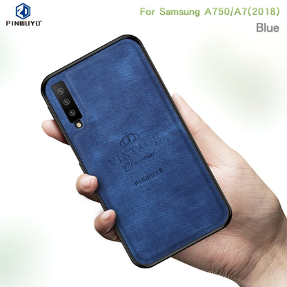 PINWUYO Shockproof Waterproof Full Coverage PC + TPU + Skin Protective Case for Galaxy A7 2018/A750(Blue) - Galaxy Phone Cases by PINWUYO | Online Shopping UK | buy2fix
