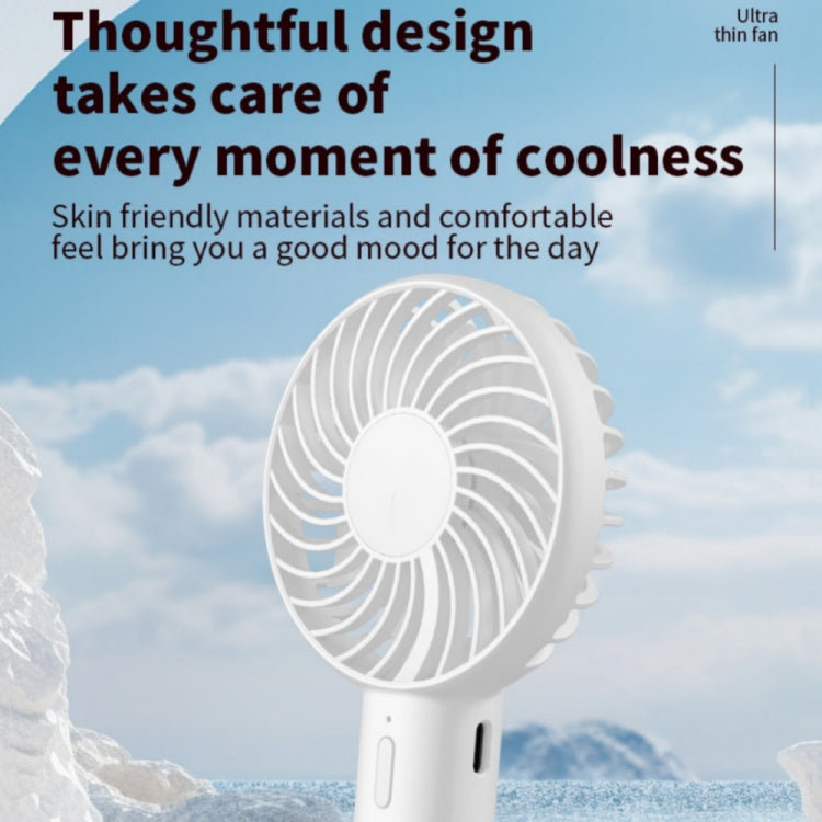 S3 3 Speed Low Noise Hanging Hole Desk Fan Portable Rechargeable Handheld Cooling Fan(Baby Blue) - Electric Fans by buy2fix | Online Shopping UK | buy2fix