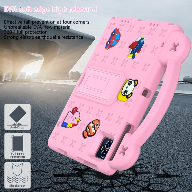 For Walmart ONN 10.1 Gen4 2024 Handle Kickstand Children EVA Shockproof Tablet Case(Pink) - Others by buy2fix | Online Shopping UK | buy2fix