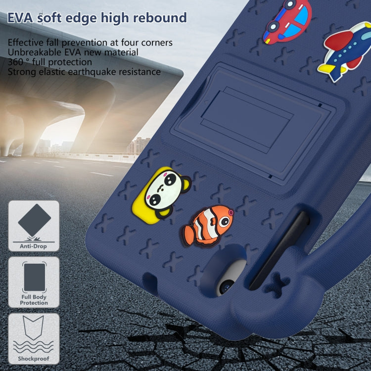 For Walmart Onn 7.0 Gen4 2024 Handle Kickstand Children EVA Shockproof Tablet Case(Navy Blue) - Others by buy2fix | Online Shopping UK | buy2fix