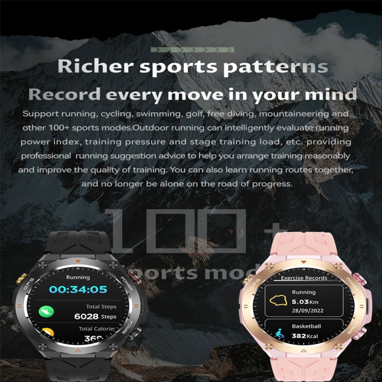 KC82 1.45 inch Color Screen Smart Watch, Support Bluetooth Call / Health Monitoring(Camouflage Black) - Smart Watches by buy2fix | Online Shopping UK | buy2fix