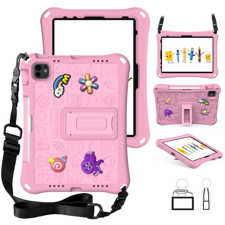 For iPad Air 11 2025 / 2024 Hi Baby EVA Full Body Tablet Case with Strap(Pink) - iPad Air 11 2025 / 2024 Cases by buy2fix | Online Shopping UK | buy2fix