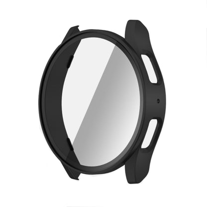 For Samsun Galaxy Watch 7 40mm PC + Tempered Film Integrated Watch Protective Case(Black) - Watch Cases by buy2fix | Online Shopping UK | buy2fix