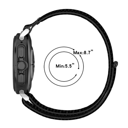 For Samsung Galaxy Watch Ultra 47mm Loop Nylon Hook and Loop Fastener Watch Band(Gray Blue) - Watch Bands by buy2fix | Online Shopping UK | buy2fix