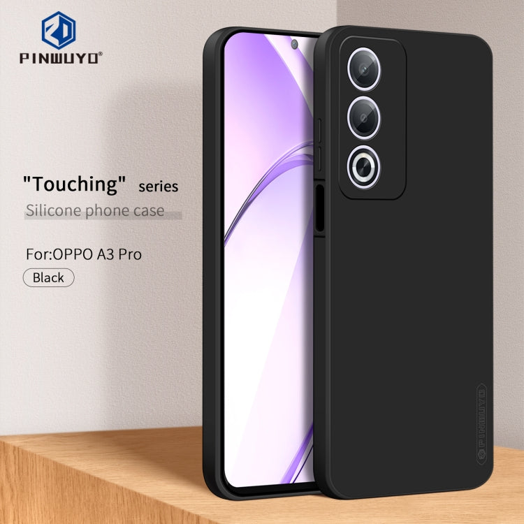 For OPPO A3 Pro Global PINWUYO Sense Series Liquid Silicone TPU Phone Case(Black) - OPPO Cases by PINWUYO | Online Shopping UK | buy2fix