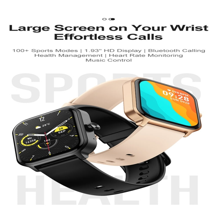 P85 1.93 inch Color Screen Smart Watch, Support Bluetooth Call / Health Monitoring(Gold) - Smart Watches by buy2fix | Online Shopping UK | buy2fix