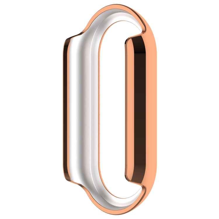 For Xiaomi Smart Band 9 Diamond Half Coverage Hollow PC Watch Protective Case(Rose Gold) - Watch Cases by buy2fix | Online Shopping UK | buy2fix