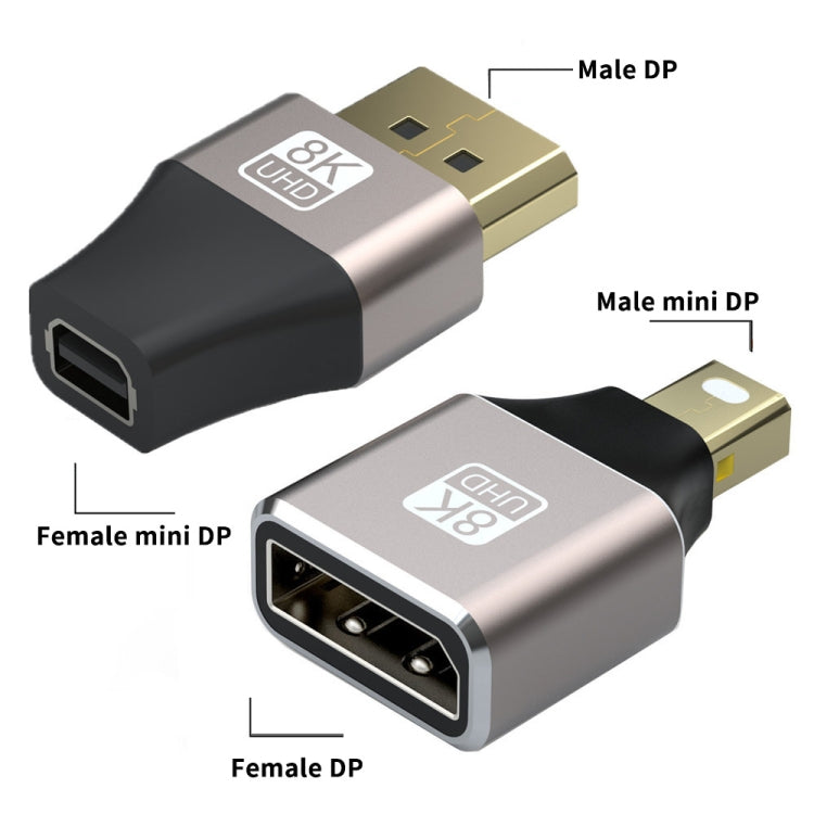 JUNSUNMAY 8K 60Hz Male Mini Displayport to Female Displayport Adapter DP Converter -  by JUNSUNMAY | Online Shopping UK | buy2fix