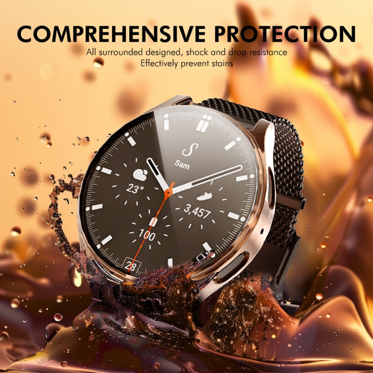 For Samsung Galaxy Watch7 40mm ENKAY Hat-Prince Full Coverage Electroplated Soft TPU Case with Screen Protection(Pink) - Watch Cases by ENKAY | Online Shopping UK | buy2fix