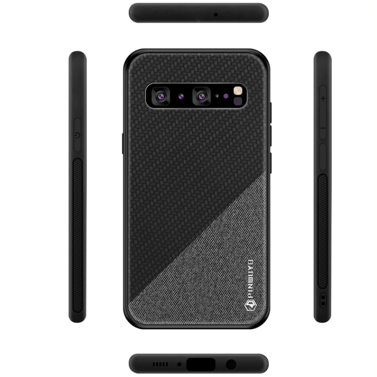 PINWUYO Honors Series Shockproof PC + TPU Protective Case for Galaxy S10 5G(Brown) - Galaxy Phone Cases by PINWUYO | Online Shopping UK | buy2fix