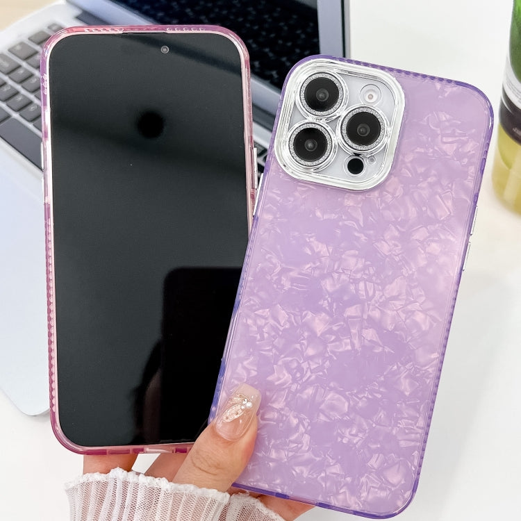 For iPhone 16 Plus Plating Glitter Texture TPU Phone Case with Lens Film(Pink Tinfoil Texture) - iPhone 16 Plus Cases by buy2fix | Online Shopping UK | buy2fix