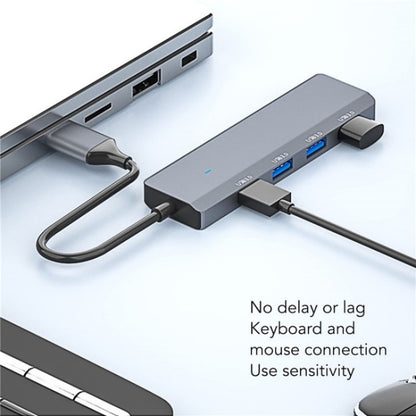 ADS-305A Aluminum Alloy USB to 4-Ports USB3.0 USB HUB Laptop Adapter Docking Station - USB 3.0 HUB by buy2fix | Online Shopping UK | buy2fix