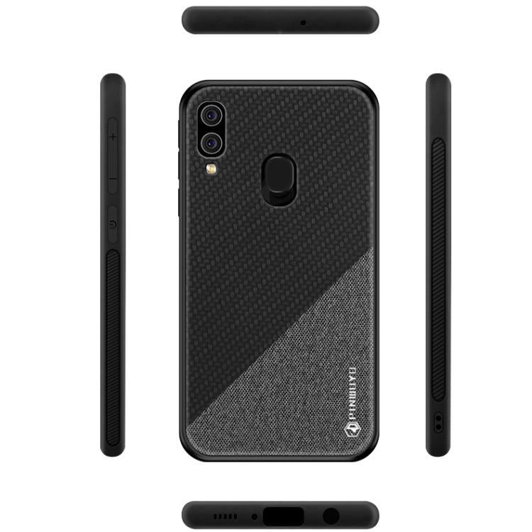 PINWUYO Honors Series Shockproof PC + TPU Protective Case for Galaxy A40(Black) - Galaxy Phone Cases by PINWUYO | Online Shopping UK | buy2fix