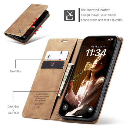 For iPhone 16 Pro Max CaseMe 013 Multifunctional Horizontal Flip Leather Phone Case(Brown) - iPhone 16 Pro Max Cases by CaseMe | Online Shopping UK | buy2fix