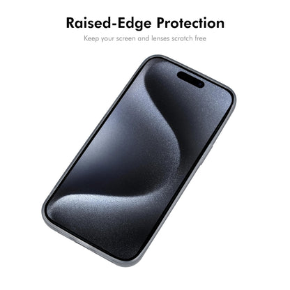 For iPhone 15 Pro Max ENKAY Hat-Prince Translucent Matte TPU Phone Case + 9H Big Arc Edge Film(Grey) - iPhone 15 Pro Max Cases by ENKAY | Online Shopping UK | buy2fix