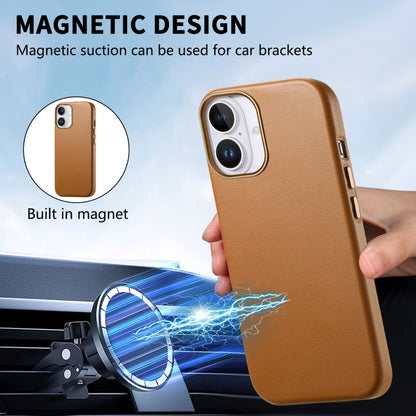 For iPhone 16 Pro Max Electroplated Metal Button Shockproof Phone Case(Brown) - iPhone 16 Pro Max Cases by buy2fix | Online Shopping UK | buy2fix