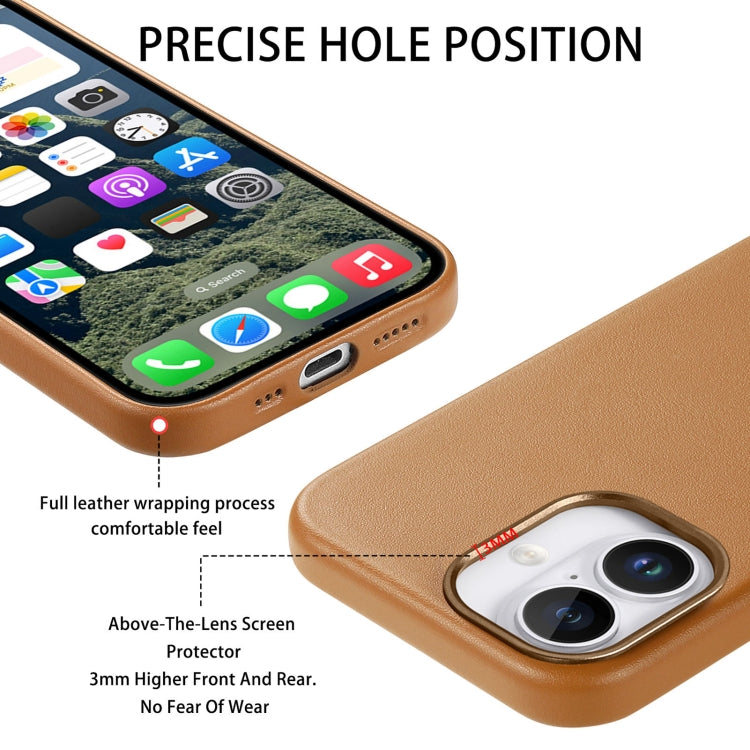 For iPhone 16 Pro Max Electroplated Metal Button Shockproof Phone Case(Brown) - iPhone 16 Pro Max Cases by buy2fix | Online Shopping UK | buy2fix