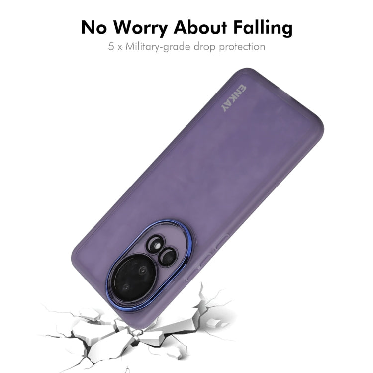 For Huawei nova 12 Pro ENKAY Hat-Prince Translucent Matte TPU Phone Case with Lens Film + 3D Hot Bending Film(White) - Huawei Cases by ENKAY | Online Shopping UK | buy2fix