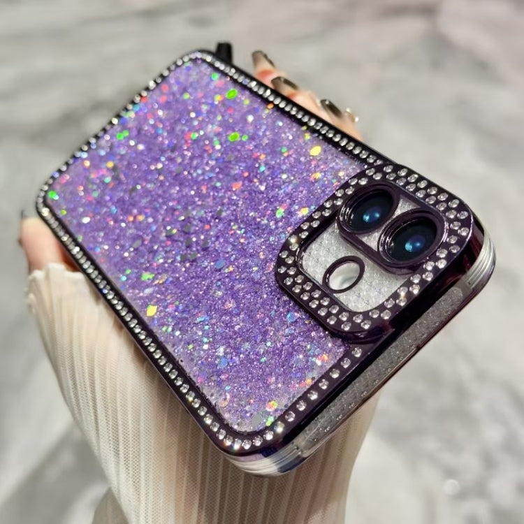 For iPhone 16 Diamond Glitter Sequins TPU Phone Case(Pink) - iPhone 16 Cases by buy2fix | Online Shopping UK | buy2fix