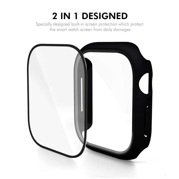 For Apple Watch Series 10 42mm ENKAY Hat-Prince PC Tempered Glass Film Integrated Watch Case(Transparent) - Watch Cases by ENKAY | Online Shopping UK | buy2fix