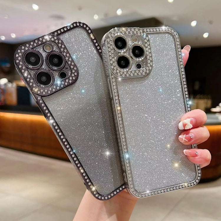 For iPhone 16 Pro Max Diamond Gradient Glitter Plated TPU Phone Case(Black) - iPhone 16 Pro Max Cases by buy2fix | Online Shopping UK | buy2fix