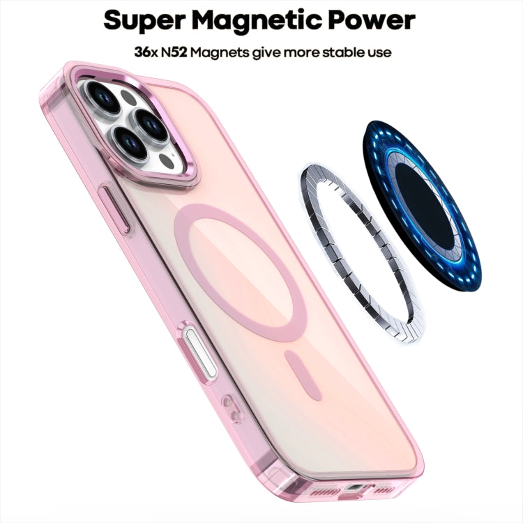 For iPhone 16 Pro Max Bright Shadow Magsafe Discoloration Phone Case(Pink) - iPhone 16 Pro Max Cases by buy2fix | Online Shopping UK | buy2fix