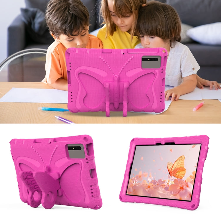 For Huawei MatePad SE 11 2024 Butterfly Bracket EVA Shockproof Tablet Case(Rose Red) - Huawei by buy2fix | Online Shopping UK | buy2fix