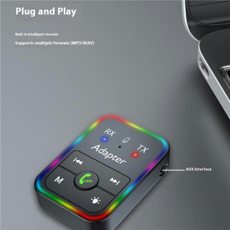 Q9 Support TF Card Playback 2-in-1 Bluetooth 5.3 Wireless Transmitter / Receiver MP3 Player - Bluetooth Car Kits by buy2fix | Online Shopping UK | buy2fix