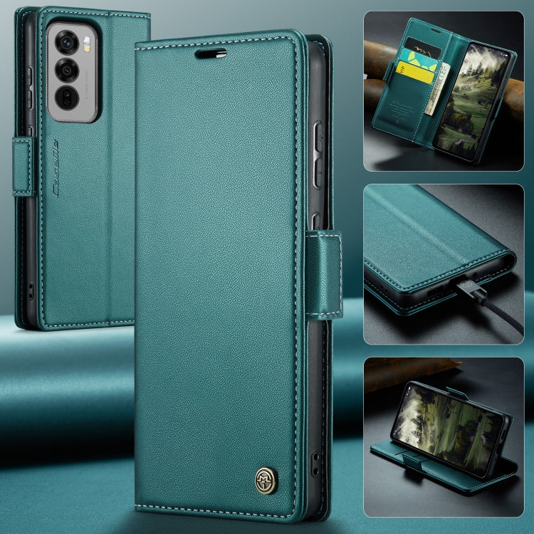 For OPPO Reno12 Pro 5G Global CaseMe 023 Butterfly Buckle Litchi Texture RFID Anti-theft Leather Phone Case(Green) - Reno12 Pro Cases by CaseMe | Online Shopping UK | buy2fix