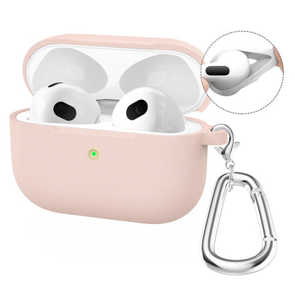 For Apple AirPods 4 2024 ENKAY Hat-Prince Thickened Silicone Case with Hook and Anti-lost Silicone Earbuds(Pink) - For AirPods 4 by ENKAY | Online Shopping UK | buy2fix