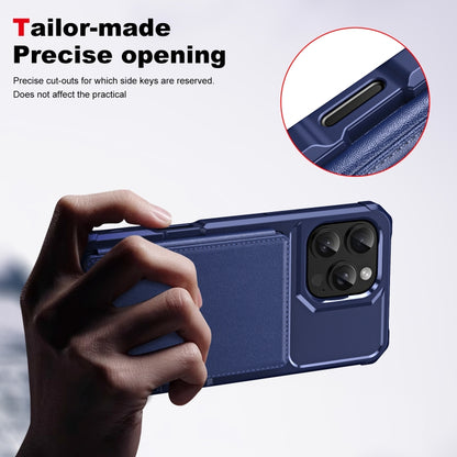 For iPhone 16 Pro Max ENKAY Hat-Prince Card Slot Wallet TPU Back Leather Phone Case with Lens Film(Black) - iPhone 16 Pro Max Cases by ENKAY | Online Shopping UK | buy2fix