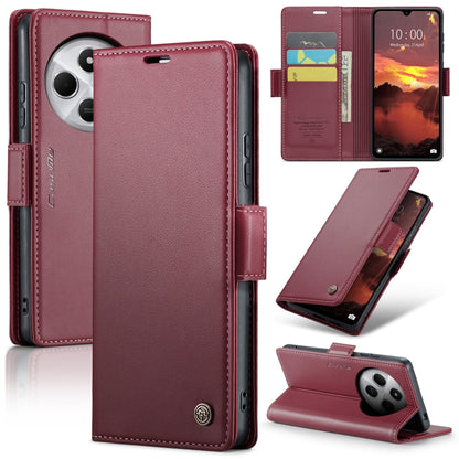 For Redmi 14C CaseMe 023 Butterfly Buckle Litchi Texture RFID Anti-theft Leather Phone Case(Red) - 14C Cases by CaseMe | Online Shopping UK | buy2fix