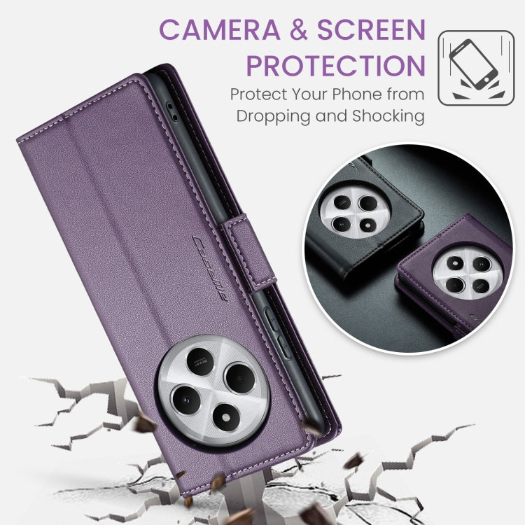 For Redmi 14C CaseMe 023 Butterfly Buckle Litchi Texture RFID Anti-theft Leather Phone Case(Purple) - 14C Cases by CaseMe | Online Shopping UK | buy2fix