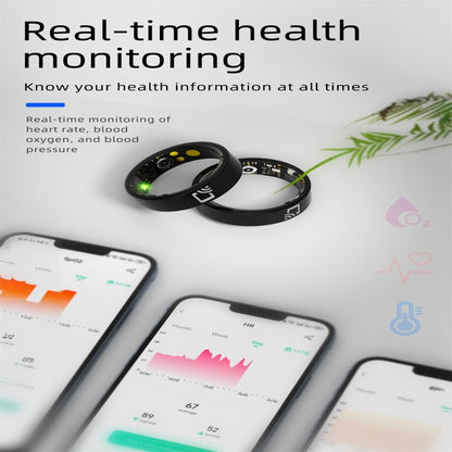 R20 SIZE 8 Smart Ring, Support Heart Rate / Blood Oxygen / Sleep Monitoring / Multiple Sports Modes(Black) - Smart Rings / Smart Telephones by buy2fix | Online Shopping UK | buy2fix