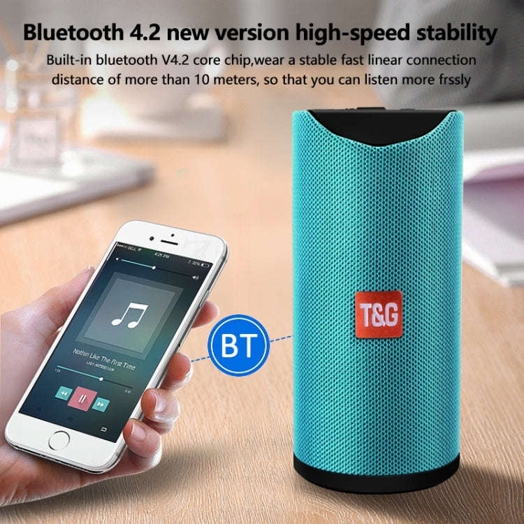 T&G TG113 Portable Bluetooth Speakers Waterproof Stereo Outdoor Loudspeaker MP3 Bass Sound Box with FM Radio(Red) - Desktop Speaker by T&G | Online Shopping UK | buy2fix