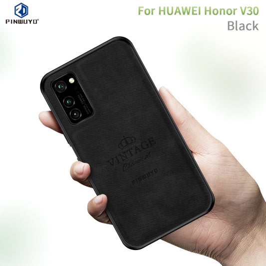 For Huawei Honor V30 / V30 Pro PINWUYO Zun Series PC + TPU + Skin Waterproof And Anti-fall All-inclusive Protective Shell(Black) - Honor Cases by PINWUYO | Online Shopping UK | buy2fix